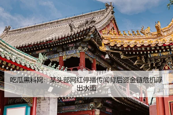 吃瓜黑料网：某头部网红停播传闻背后资金链危机浮出水面